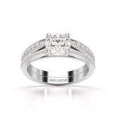 1.45 CT Round Cut Layered Lab Diamond Ring